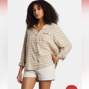 NWT BILLABONG BEST TIME BUTTON UP MSRP $60